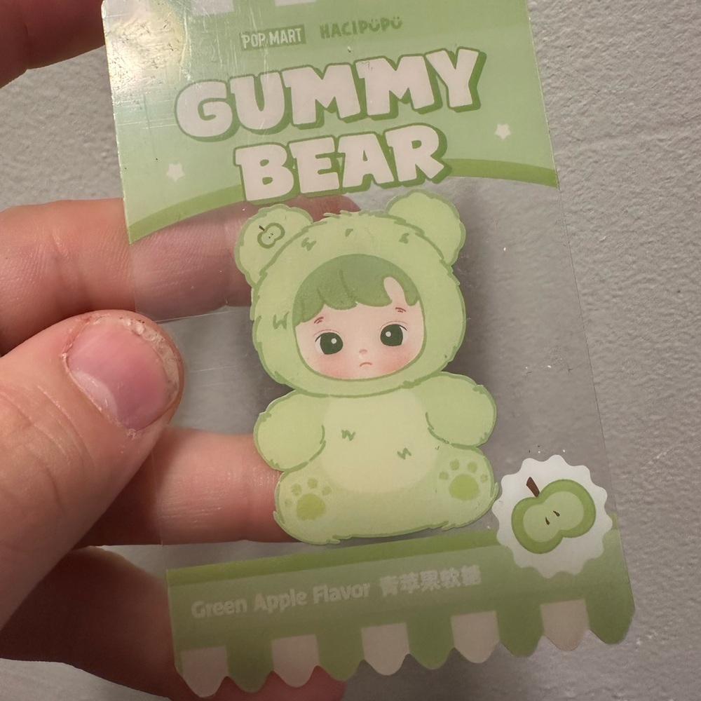 Haci Pupu Gummy Bear Plush Toy green apple flavor - Picture 3 of 7
